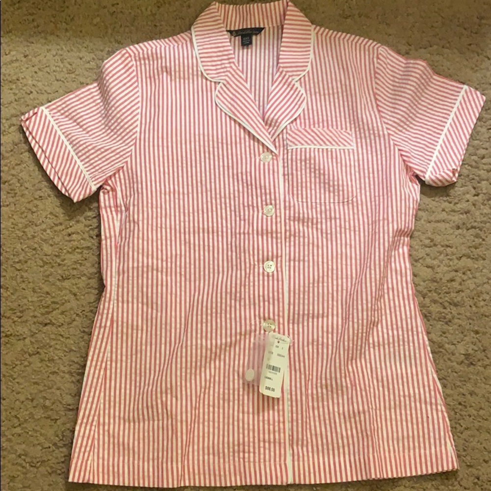 NWT Brooks Brothers Short Sleeved Pajama Sleep Top